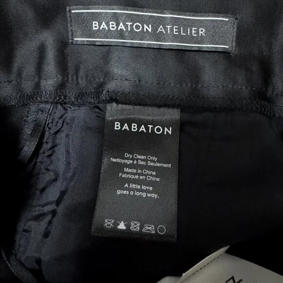 NWT Aritzia Babaton Atelier Black Satin Conan Pant Women's Size 6 - Picture 8 of 10